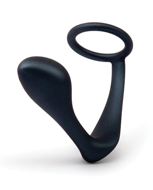 b-Vibe Butties Ringer Cock Ring & Prostate Plug - Black | Pleasura