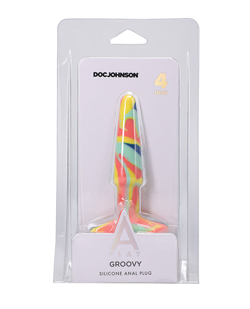 A Play 4" Groovy Silicone Anal Plug | Pleasura