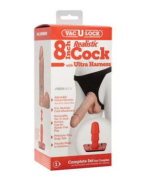Ultra Harness 2 Set 3 w/8" Realistic Dong & Powder