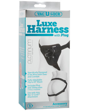 Vac-U-Lock Platinum Edition Accessories Luxe Harness - Black | Pleasura