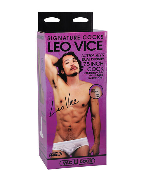 Signature Cocks 7.5" ULTRASKYN Cock w/Removable Vac-U-Lock Suction Cup - Leo Vice | Pleasura