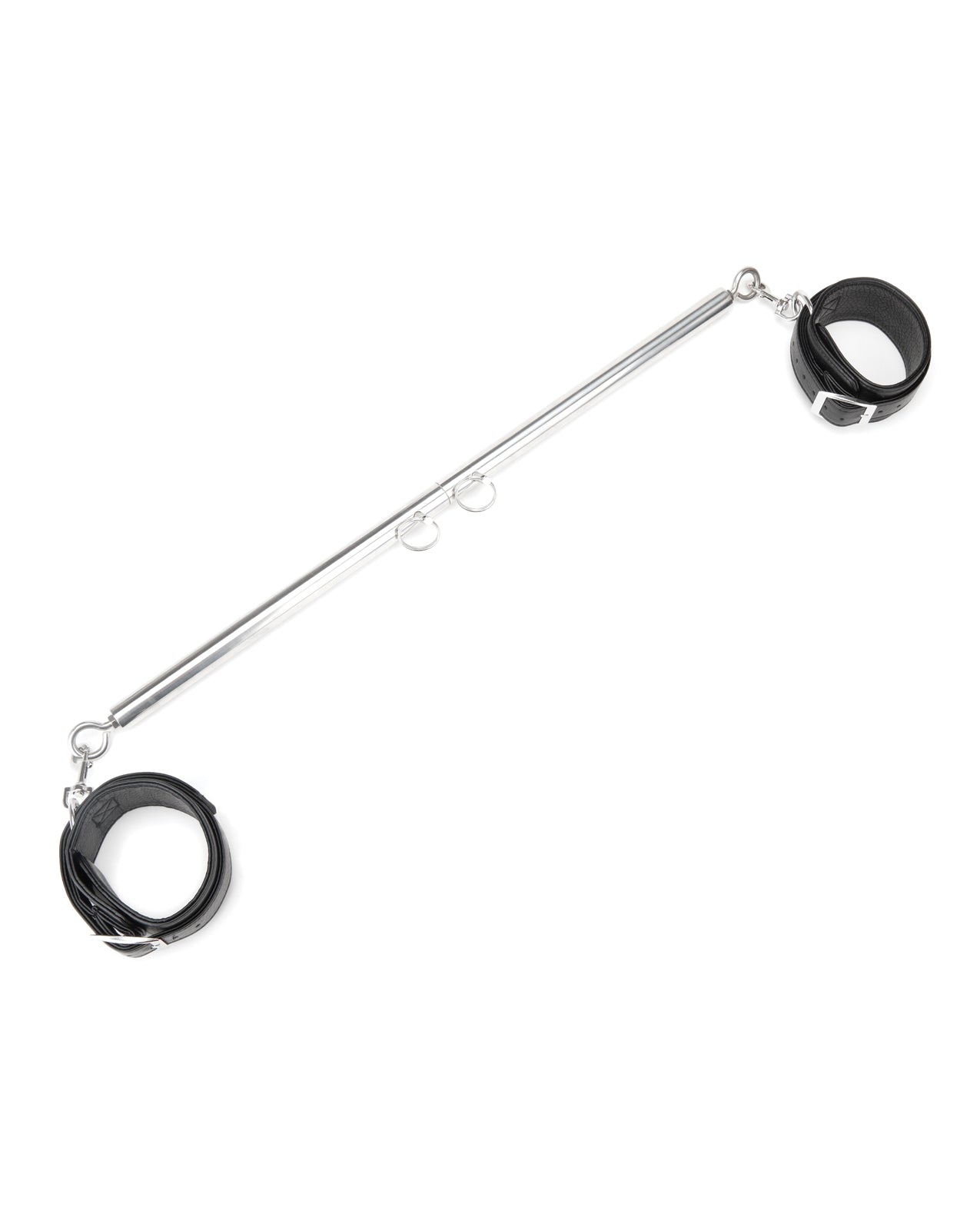 Lux Fetish Expandable Bar Spreader Set w/Leatherette Cuffs | Pleasura