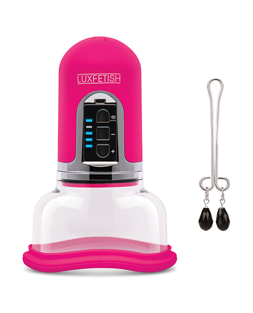 Lux Fetish Pussy Pump w/Clit Clamp | Pleasura