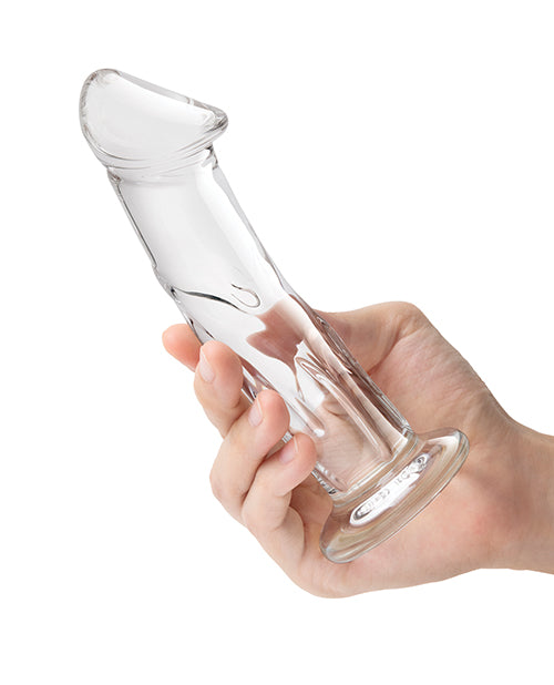 Glas 6" Dildo w/Veins & Flat Base | Pleasura