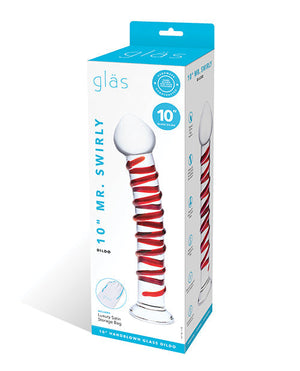 Glas 10" Mr. Swirly Dildo - Red | Pleasura