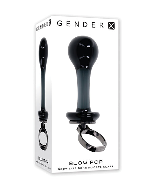 Gender X Blow Pop Glass Anal Plug - Black | Pleasura