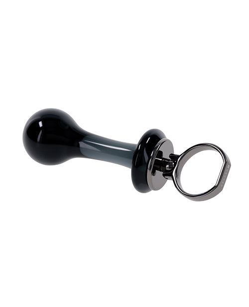 Gender X Blow Pop Glass Anal Plug - Black | Pleasura