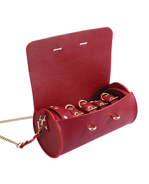 Kinky Play Box Federico Luxurious Leather Restraint Kit - Red | Pleasura