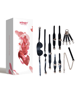 Kinky Play Box BDSM Kit 5 Piece Bondage Set - Black | Pleasura