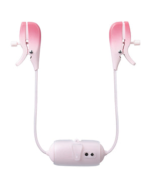 Lovense Gemini Vibrating Nipple Clamps - Pink | Pleasura