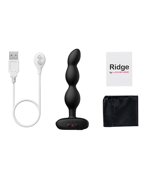 Lovense Ridge Bumpy Anal Plug - Black | Pleasura