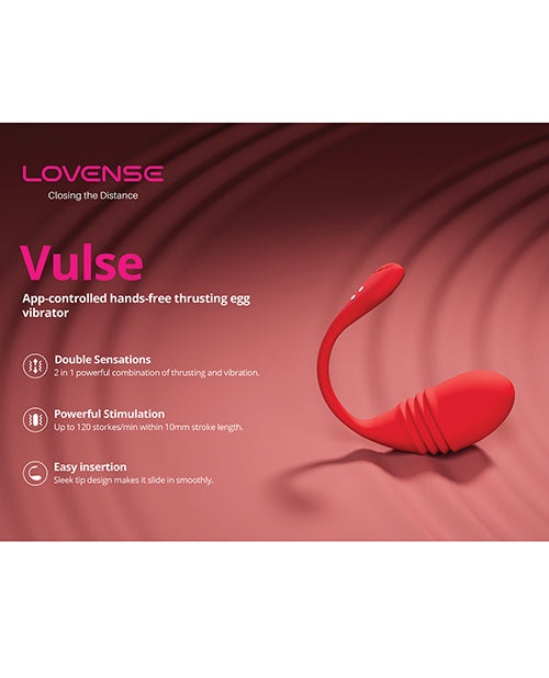 Lovense Vulse Thrusting Egg - Red | Pleasura