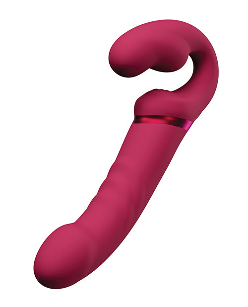 Lovense Lapis Vibrating Strapless Strap On - Pink | Pleasura