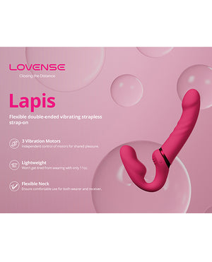 Lovense Lapis Vibrating Strapless Strap On - Pink | Pleasura