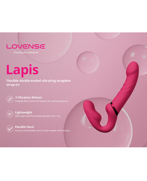 Lovense Lapis Vibrating Strapless Strap On - Pink | Pleasura