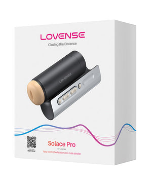 Lovense Solace Pro Thrusting Masturbator - Black | Pleasura