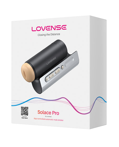 Lovense Solace Pro Thrusting Masturbator - Black | Pleasura