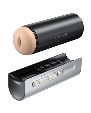 Lovense Solace Pro Thrusting Masturbator - Black | Pleasura
