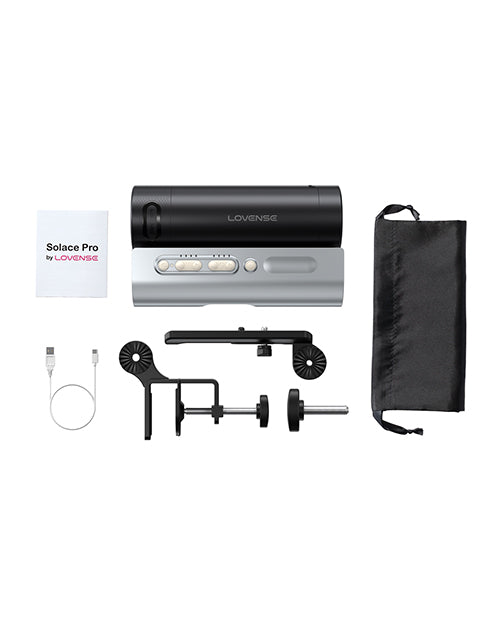 Lovense Solace Pro Thrusting Masturbator - Black | Pleasura