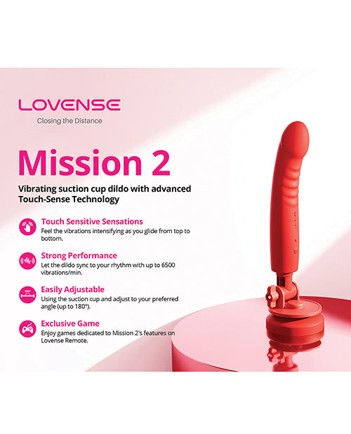 Lovense Mission 2 Touch-Sensitive Tech - Red | Pleasura