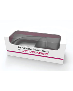 Lovense Domi Flexible Rechargeable Mini Wand Male Attachment - Black | Pleasura