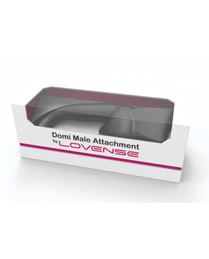 Lovense Domi Flexible Rechargeable Mini Wand Male Attachment - Black | Pleasura