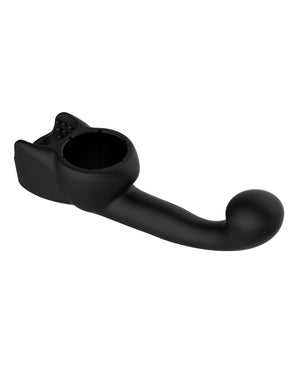 Lovense Domi Flexible Rechargeable Mini Wand Male Attachment - Black | Pleasura