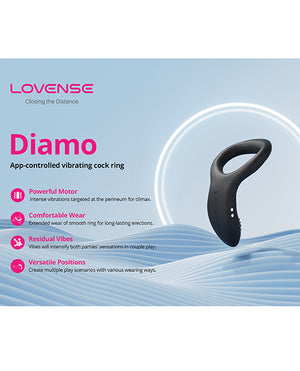 Lovense Diamo Cock Ring - Black | Pleasura