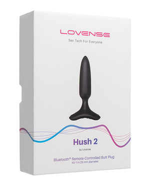 Lovense Hush 2 1" Butt Plug - Black | Pleasura