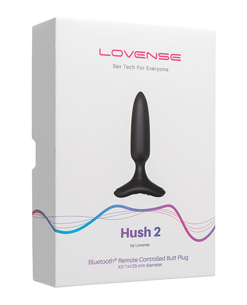 Lovense Hush 2 1" Butt Plug - Black | Pleasura