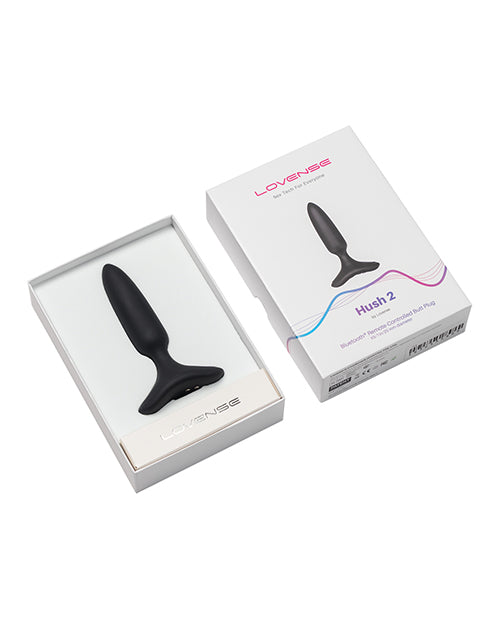Lovense Hush 2 1" Butt Plug - Black | Pleasura