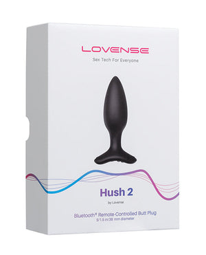 Lovense Hush 2 1.5" Butt Plug - Black | Pleasura