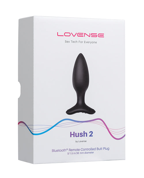 Lovense Hush 2 1.5" Butt Plug - Black | Pleasura