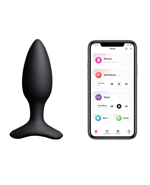 Lovense Hush 2 1.5" Butt Plug - Black | Pleasura