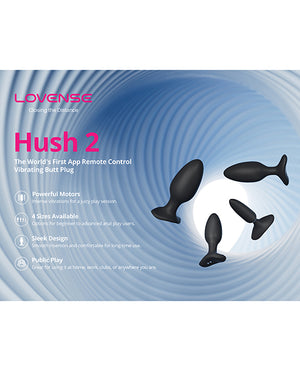 Lovense Hush 2 1.5" Butt Plug - Black | Pleasura