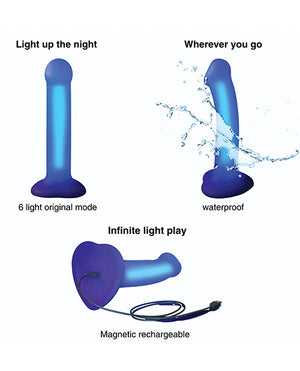 Strap-on-Me Glow-Led Dildo - Purple | Pleasura