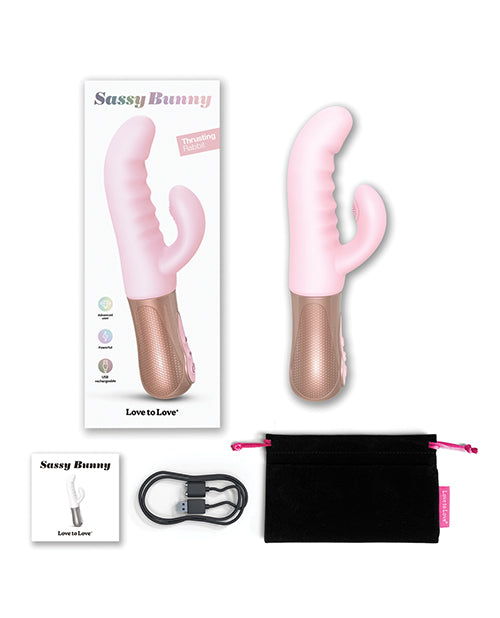 Love to Love Sassy Bunny Thrusting G-Spot Rabbit - Baby Pink | Pleasura