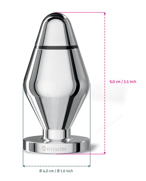 Mystim Little John Buttplug Small Aluminum - Silver | Pleasura