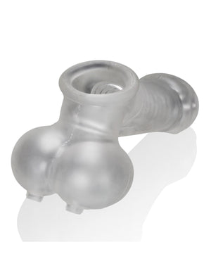 Oxballs Sackjack Wearable Jack Off Sheath - Clear Frost | Pleasura
