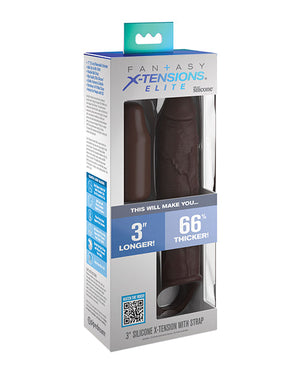 Fantasy X-tensions Elite 7" Extension w/Strap - Brown | Pleasura