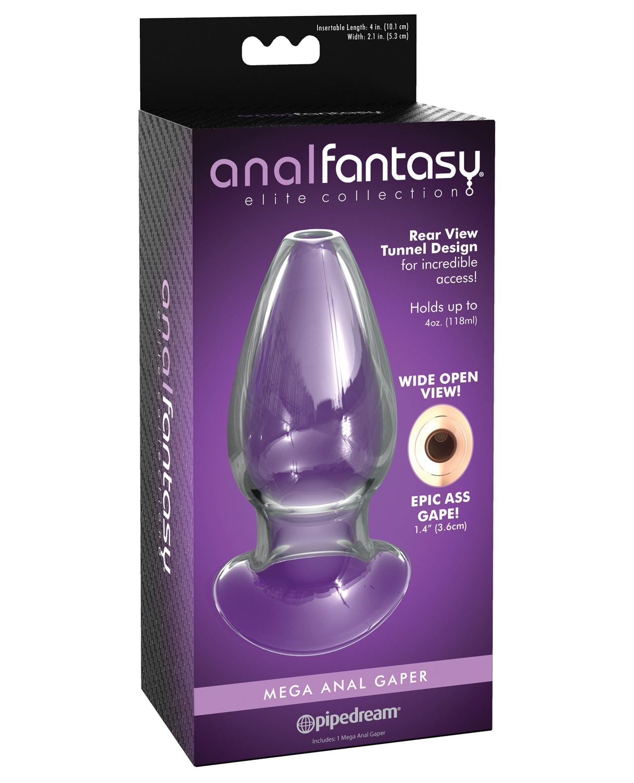 Anal Fantasy Elite Collection Mega Anal Glass Gaper - Clear | Pleasura