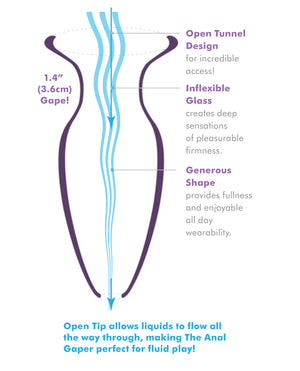 Anal Fantasy Elite Collection Mega Anal Glass Gaper - Clear | Pleasura