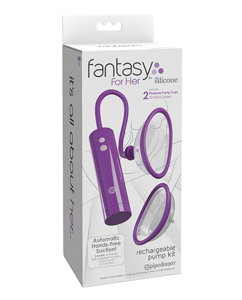 Fantasy For Her Rechargeable Pleasure Pump Kit - Purple | Pleasura