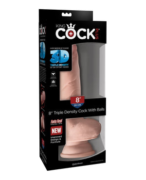 King Cock Plus 8" Triple Density Cock w/Balls | Pleasura