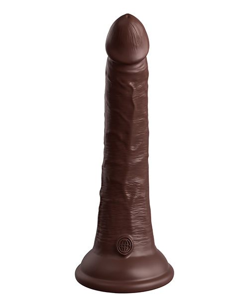 King Cock Elite 7" Dual Density Silicone Cock - Brown | Pleasura
