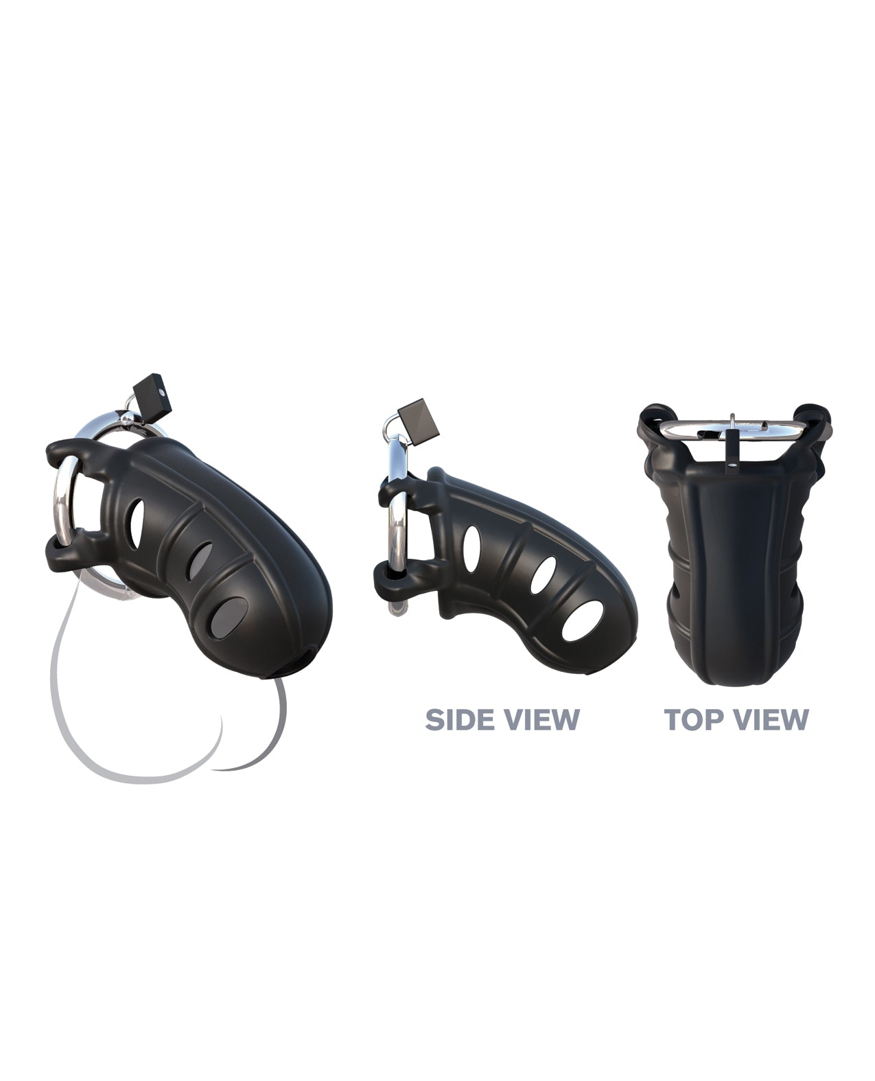 Fantasy C-Ringz Hardcore Silicone Cock Blocker - Black | Pleasura