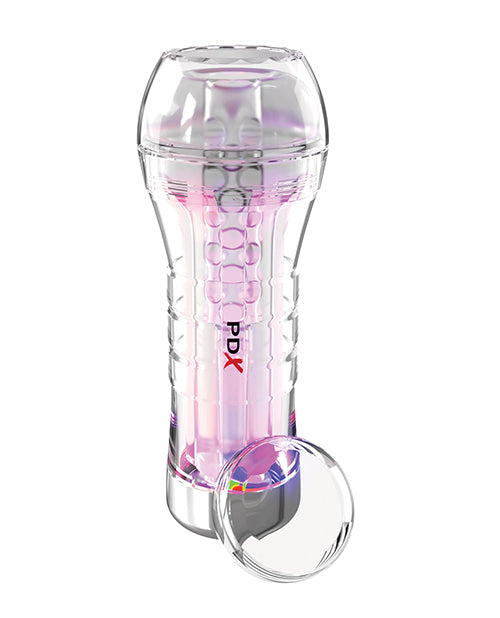 PDX Elite ViewTube XXL See-Thru EZ-Grip LED Stroker - Clear | Pleasura