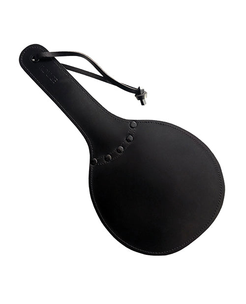 Rouge Leather Padded Ping Pong Paddle - Black | Pleasura