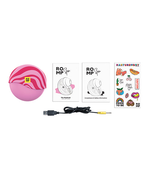 ROMP SPIN Travel Rechargeable Clitoral Stimulator - Pink | Pleasura