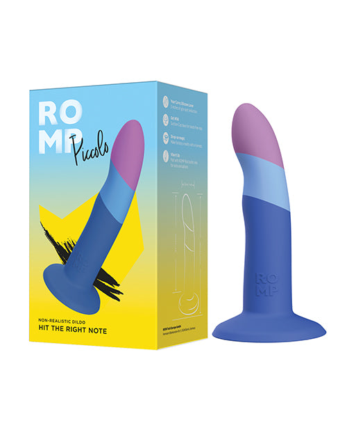 ROMP Piccolo 3 Color Dildo - Blue | Pleasura